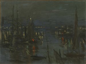 Le Port du Havre, Night Effect Havnen i Le Havre om natten, 1873. av Claude Monet