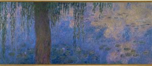 Vannliljer: Morgen blant piletrær (olje på lerret) av Claude Monet
