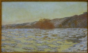 Istapper, skumringseffekt av Claude Monet