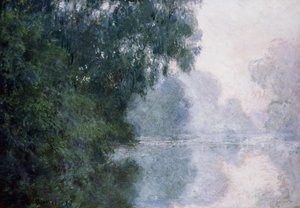 Morgen på Seinen, Effekten av tåke; Morning on the Seine, Effect of Mist, 1897 av Claude Monet