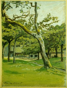 Normandie gård under trærne av Claude Monet