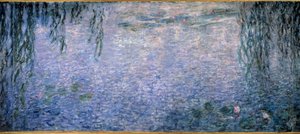 Nympheas, klar morgen med piler Triptych sentrale del. Maleri av Claude Monet (1840-1926) 1914-1926 Dim. 2 x 4,25 m. Paris. Orangerie museum av Claude Monet