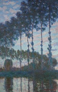 Popler på bredden av Epte, kveldseffekt, 1891 av Claude Monet