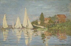 Regattaer på Argenteuil av Claude Monet