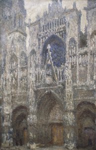 Rouen katedral, vestportalen, Harmony in Grey, 1894 av Claude Monet