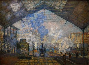 Saint-Lazare stasjon av Claude Monet