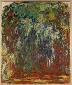 Gråtende piletre, Giverny (olje på lerret) av Claude Monet