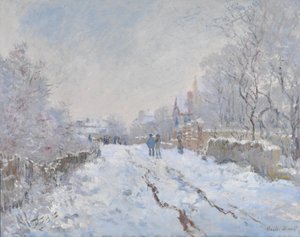 Snøscene ved Argenteuil av Claude Monet
