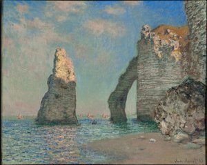 Klippene ved Etretat av Claude Monet