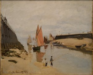 Havnen i Trouville - Maleri av Claude Monet (1840-1926) - 1870 - Olje på lerret - 54x65,7 - Szepmuveszeti Muzeum, Budapest av Claude Monet