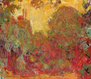 Huset sett fra rosehagen, 1922-24 av Claude Monet