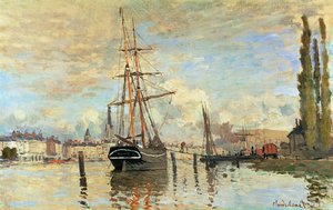 Seinen i Rouen, 1872 av Claude Monet