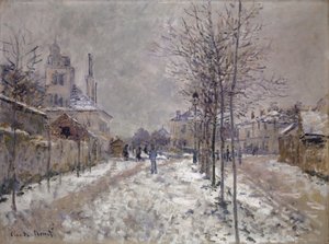 Den snødekte boulevarden i Pontoise i Argenteuil, 1875 av Claude Monet