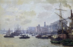 Themsen i London av Claude Monet
