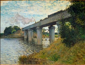 Broen til jernbanen ved Argenteuil av Claude Monet