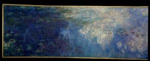 Nymfeene; skyene. Venstre del av triptyken malt i Giverny. Maleri av Claude Monet (1840-1926) av Claude Monet