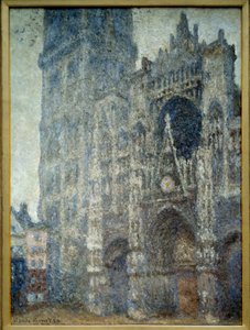 Portalen til katedralen de Rouen; gråvær. Maleri av Claude Monet (1840-1926) av Claude Monet