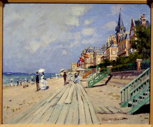 Trouville-stranden. Maleri av Claude Monet (1840-1926) av Claude Monet