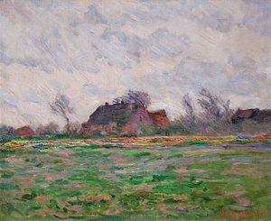 Tulipanåkre i nærheten av Leiden av Claude Monet