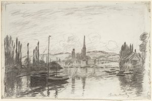 Utsikt over Rouen av Claude Monet