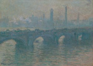 Waterloo Bridge, Grey Weather, 1900. av Claude Monet