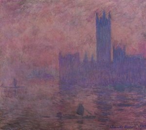 Westminster tårnet av Claude Monet