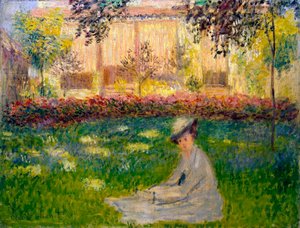 Kvinne i en hage, 1876. av Claude Monet
