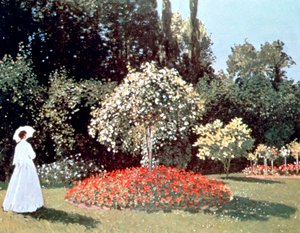 Kvinne i hagen, Sainte Adresse, 1867 av Claude Monet
