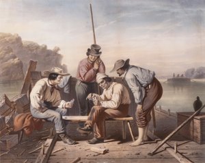 I et dilemma, Mississippi Raftsmen spille kort av Claude Régnier