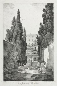 Utsikt ved Villa dEste, Tivoli, 1817.