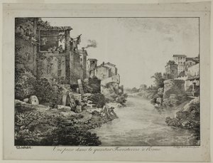 Utsikt i Trastevere-kvarteret, Roma