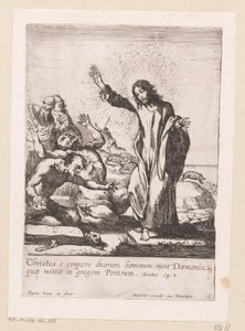 Kristus forløser to besatt fra demoner Miracula Domini Nostri Jesu Christi (serietittel) Miracles of Christ (serietittel) av Claude Vignon