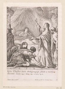 Kristus oppdrar datteren til Jairus Miracula Domini Nostri Jesu Christi (serietittel) Miracles of Christ (serietittel) av Claude Vignon