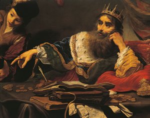 Croesus mottar hyllest fra Lydian, av Claude Vignon (1593-1670), olje på lerret av Claude Vignon