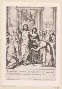 Helbredelse av den lamme mannen og den skjeve kvinnen på sabbaten Miracula Domini Nostri Jesu Christi (serietittel) Miracles of Christ (serietittel)