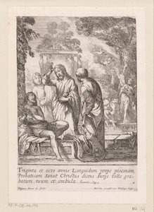 Healing of the Man at the Pool at Betesda Miracula Domini Nostri Jesu Christi (serietittel) Miracles of Christ (serietittel) av Claude Vignon