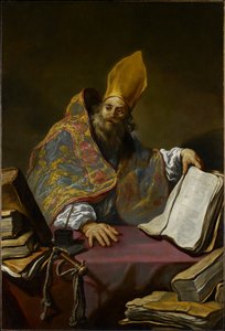 St. Ambrosius, ca. 1623-25 (olje på lerret) av Claude Vignon