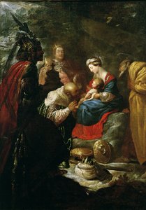 The Adoration of the Magi, ca. 1619 av Claude Vignon