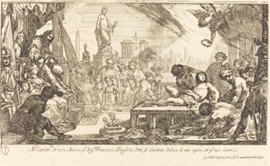 Saint Lawrences martyrium av Claude Vignon
