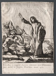 Jesu Kristi mirakler: Kristus utfrier de besatte. av Claude Vignon