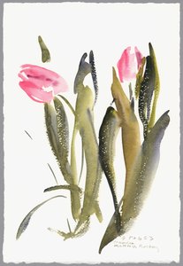 Tulipaner, 2003 (akvarell) av Claudia Hutchins Puechavy