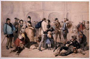 Folkemengde i lobbyen på Gare de Lyon av Andrieux