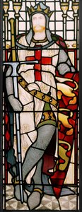 Richard I, detalj fra et vindu i den store salen, 1867-71 (farget glass)