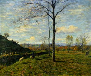 Slutten av oktober, av Clemente Pugliese Levi (1855-1936) av Clemente Pugliese Levi