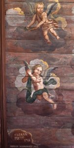 Locquirec (Finistère) / Saint-Jacques kirke, malt hvelvpanel (bilde) av Cleran