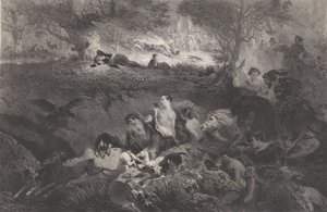 Drømmer om jakt, 1858. av Célestin Nanteuil