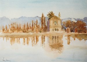 Tårn, solnedgang, 2000 (akvarell)