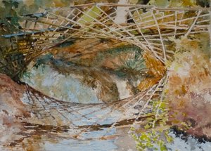 Isfuglbroen - høstfarger, 2010 (akvarell) av Clive Wilson