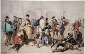 The Concourse ved Old Gare de Lyon, 1873 (wc på papir)