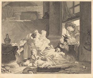 Bondens familie av Clément Pierre Marillier and Antoine Louis Romanet after Jean Honoré Fragonard